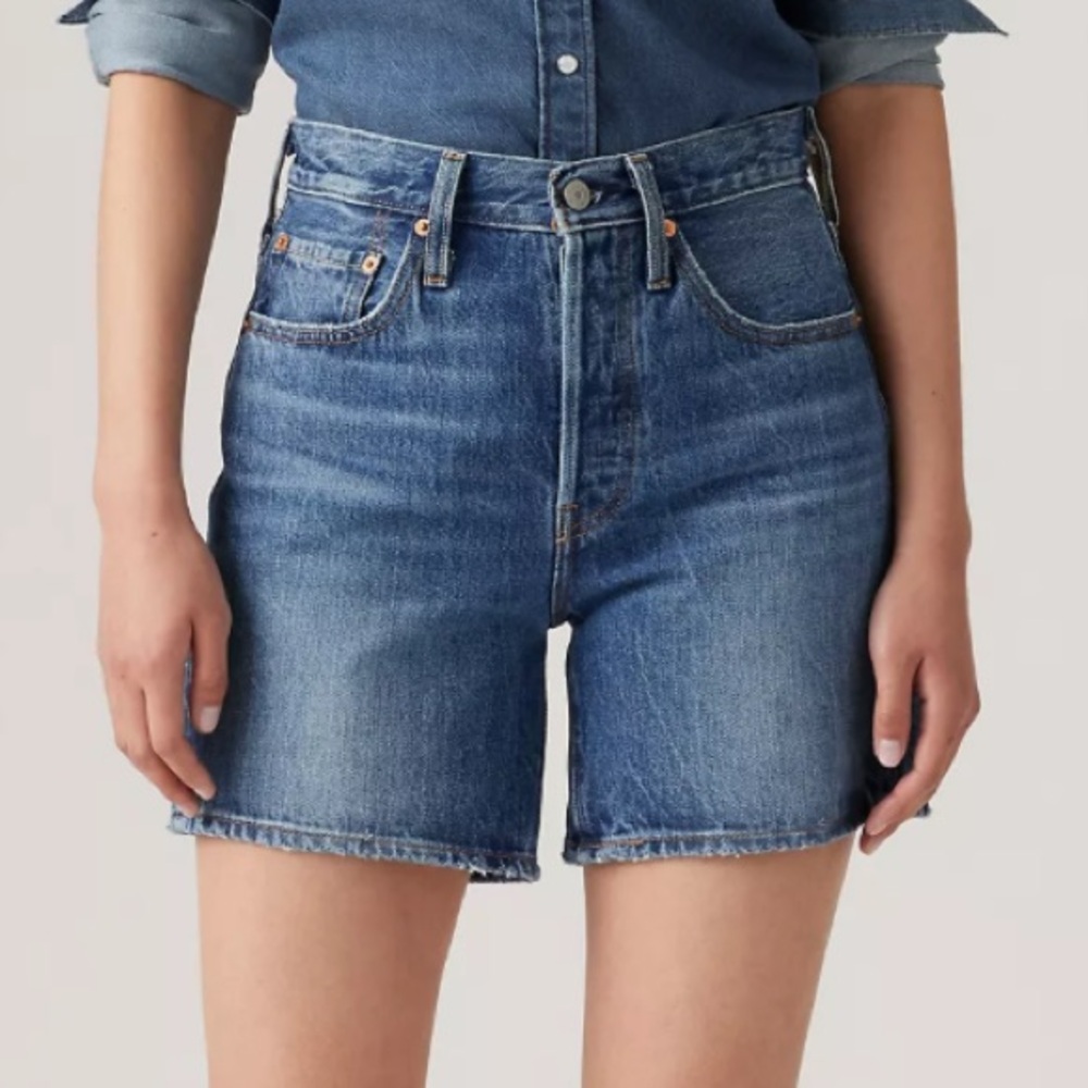 501 Mid Thigh Jean Shorts